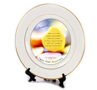 Golden Rim Round Shaped Ceramic plate